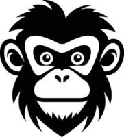Monkey head or face icon illustration. Monkey head icon design vector