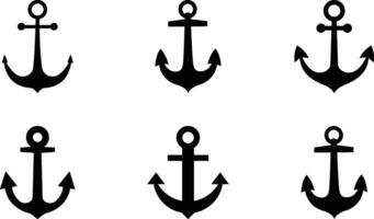 Anchor icon set illustration. Icon for anchor set on white background vector