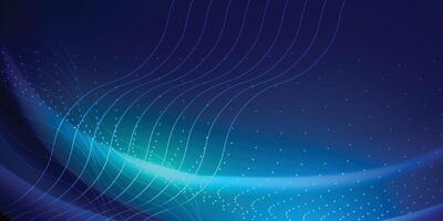 Abstract Modern with Line and Dot Blue Technology Background vector