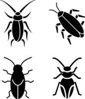 Cockroach icon set. Illustration of cockroach, suitable for logo, web application vector
