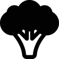 Broccoli icon. solid pictogram broccoli illustration isolated on white background vector