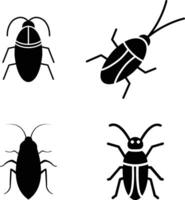 Illustration of cockroach set. Art of cockroach. Cockroach icon set design vector