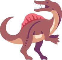 Flat illustration of a Dinosaur isolated on white Background vector