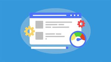 Website loading speed process optimization performance analytics report, app development and SEO. video