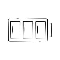 battery icon editable on a white background. vector