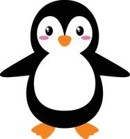 Illustration of a cute cartoon penguin vector