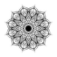 Circular pattern in the form of a mandala vector