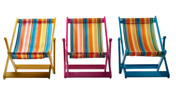 Tres vistoso a rayas cubierta sillas png