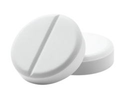 Two white tablets realistic photo png