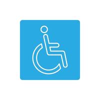 whellchair icon sign symbol design template vector