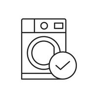 washing machine and checkmark icon sign vector