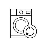 washing machine and process icon sign vector
