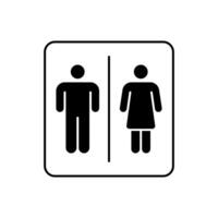 toilet or restroom icon, simple and clean icon template vector