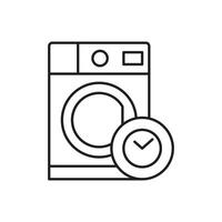 washing machine and timer icon sign vector