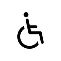 whellchair icon sign symbol design template vector