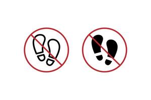 do not step on icon vector