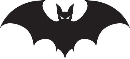 A bat silhouette with a black outline, vector