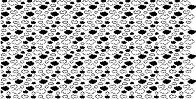Cloudy Seamless Pattern on white Background. Illustration. Great for Wall Art and Textile, Fabric Prints, Wrapping Paper. vector