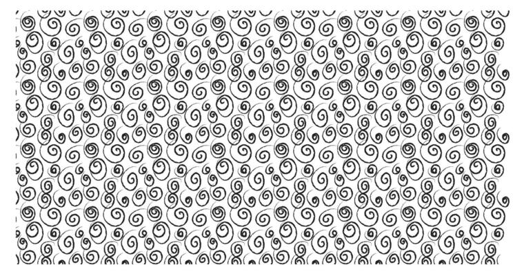 Curly brush strokes, marker scrawls seamless pattern.