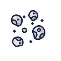 A white background with a blue and white logo vector