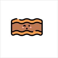 A cartoon character with a face on it vector