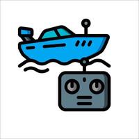 A boat and a remote control on a white background vector