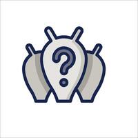 A question mark icon with two question marks vector
