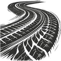 Tire Tracks Abstract Print vector