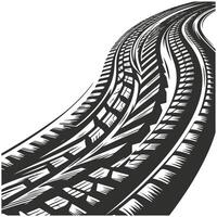 Dynamic Tire Tracks Pattern vector