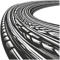 Grunge Tire Tracks Texture vector
