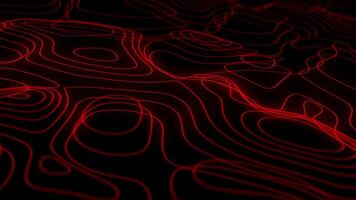 abstract red background with lines, abstract red terrain background, waving terrain abstract technology background video