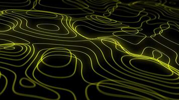 abstract yellow background with lines, abstract yellow terrain background, waving terrain abstract technology background video