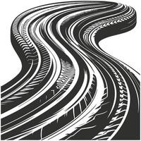 Abstract Tire Tracks Design vector