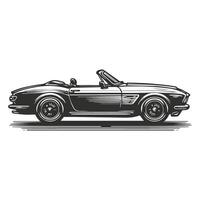 Charming Hand Drawn Convertible Car vector
