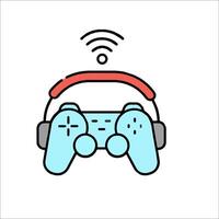 A game controller with a wifi symbol on it vector