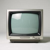 Minimalist icon representing an outdated CRT TV embodying the nostalgic charm of vintage media consumption photo