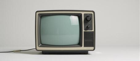 Minimalist icon representing an outdated CRT TV embodying the nostalgic charm of vintage media consumption photo