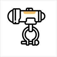 A flashlight with a handle on it vector