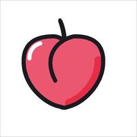 A red apple icon on a white background vector