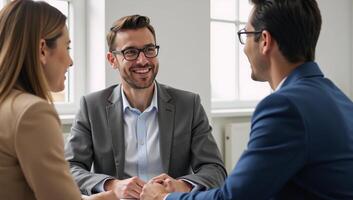 Career advisor offering guidance on goal setting and strategic planning for professional growth photo