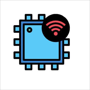 un Wifi icono con un Wifi símbolo en eso vector