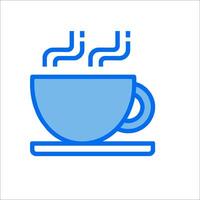 A cup of coffee with steam coming out of it vector