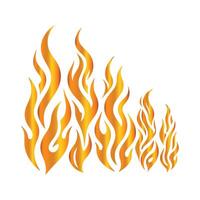 Fire Flame Set in a Range of Designs vector