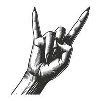 Sketch of Pointing Hand Drawing vector