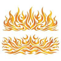 Fire Flame Designs in Multiple Styles vector