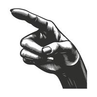 Hand Sketch of Pointing Hand vector