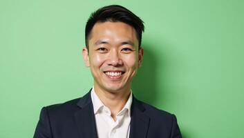 Professional guidance for an employee consulting manager positioned against a light green backdrop photo