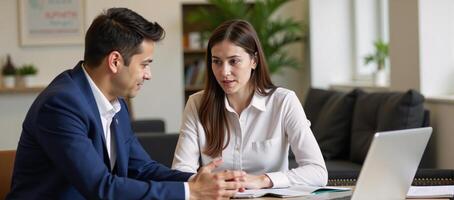 Student meets with mentor for academic guidance during study session photo