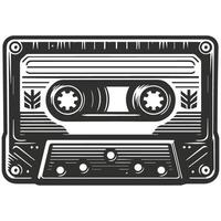 Minimalist Cassette Tape Drawing vector