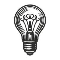 Vintage Light Bulb Hand Sketch vector